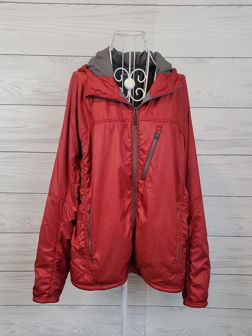 REI Red Hooded Lightweight Packable Hoodie Jacket - Mens Size XL